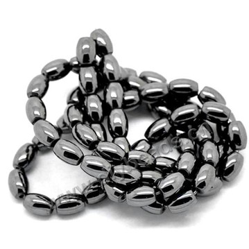 hematite Bead,balck,6x4mm oval. Sold per 10strands