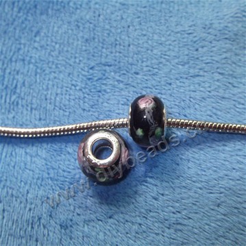 beads,glass,large hole beads black, 10x14mm. Sold per pkg of 100ps