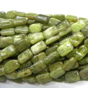 Bead, olive new "jade" (natural),8x12mm flat rectangle,  Sold per 16-inch strand,factory price.