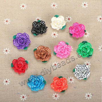 Bead, polymer clay,mixed color,25x15mm flower. Sold per pkg of 20.