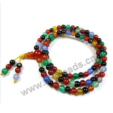 Bracelet, multi-colored buddha beads,for prayer beads,sold per pkg of 5 pc.