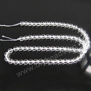 Bead,clear quartz crystal (natural), 2mm round. Sold per 16-inch strand
