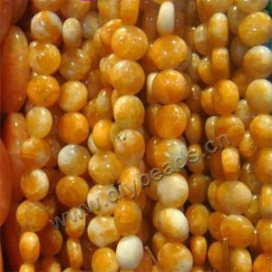 Bead, calcite (natural), 10mm flat round. Sold per 16-inch strand.