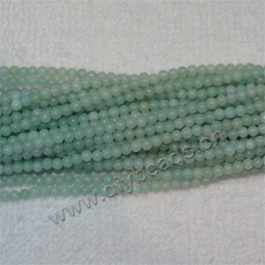 Bead, amazonite (natural), 2mm round. Sold per 16-inch(40cm) strand