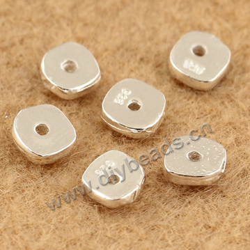 Spacer Bead, 925 sterling silver flat beads,  Sold by pcs