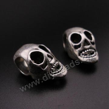 Ancient silver gold color alloy metal punk spacer skull  beads for bracelet