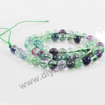 Bead, rainbow fluorite (natural), 10mm round, A grade, Mohs hardness 4. Sold per 15-inch strand
