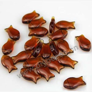 Glass beads, charm,red,15x8mm fish,findings for making jewelry, mini order 100ps