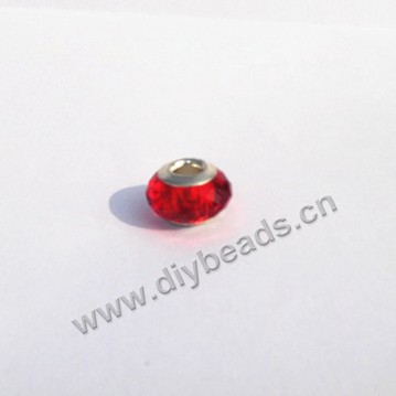beads,glass, large hole beads red, 14x8.5mm. Sold per pkg of 20ps