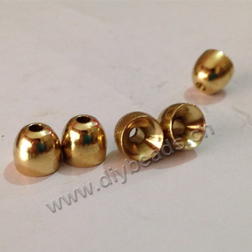 Bead,big-hole beads,brass bead , bowl shape,7*6mm, Sold per pkg of 1000ps
