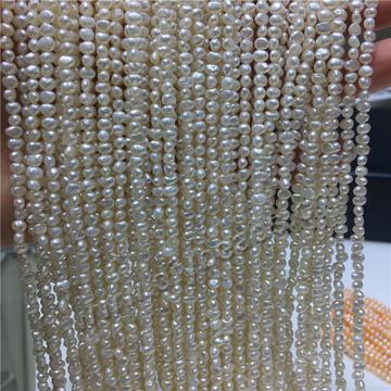 Wholesale 4-5mm small size baroque potato beads cultured freshwater pearls