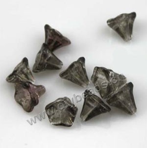 Beads,necklace charms,smoky,10x10mm flower cone,findings for making jewelry, mini order 40ps