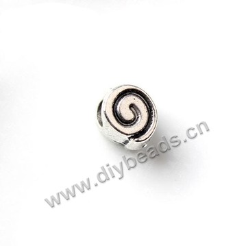 Bead,big-hole beads,zinc alloy,decorative shape,9*7mm,Sold per pkg of 100pcs