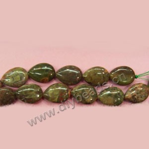 Bead, autumn jasper (natural), 25x18mm teardrop. Sold per pkg of five 15-inch strand