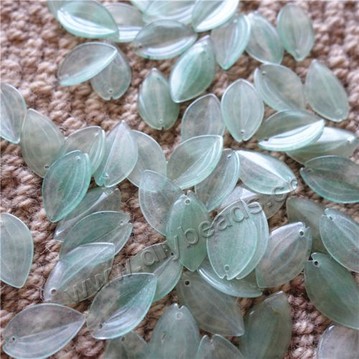 Bead,green color,aventurine (natural),12x20mm flower petal. Sold per pkg 50pcs
