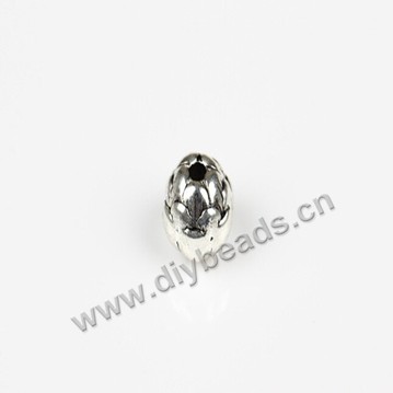 Bead, thai silver,  8mm diameter, lotus, Sold 20 pieces.