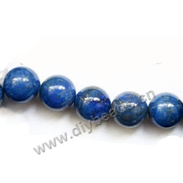 Bead, lapis lazuli (nautral), 10mm round,  Mohs hardness 5 to 6 C grade. Sold per 15-inch(38cm) strand