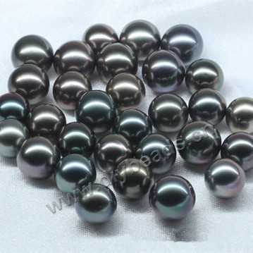 Pearl, Tahitian saltwater pearl(natural), black, 8-9mm round,loose beads, Sold per package of 1pcs
