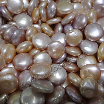 Pearl, cultured fresh water button pearl ,white peach mauve, no whole. Sold by  kilogram