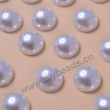 Bead, acrylic, 3mm, flatback half round. Sold per pkg of 1 bag-(10000pcs).