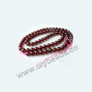 Bead, garnet (natural), 2mm round, A grade, Mohs hardness 7 to 7-1/2. Sold per 16-inch strand