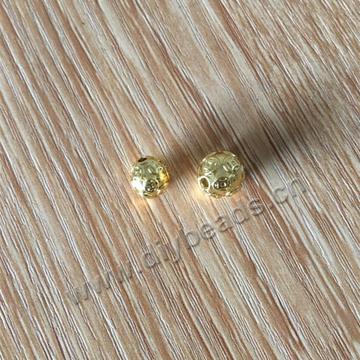 8mm gold plated  copper coin spacer beads