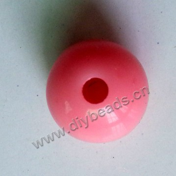 Bead, acrylic, lucid red, 12mm round. Sold per pkg of 500grams
