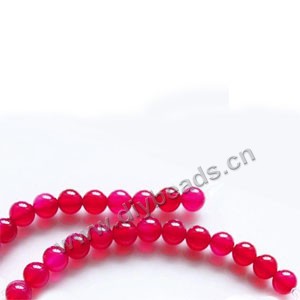 Bead, fuchsia "jade" (dyed), 8mm round. Sold per 15-inch strand.