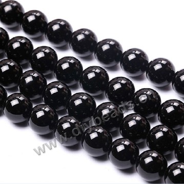 Bead, black obsidian (natural), 18mm round, A grade. Sold per 16-inch strand