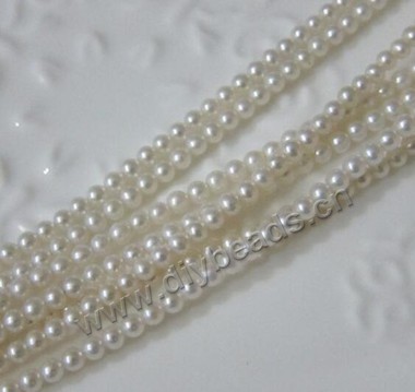 2-3mm AAA small round white freshwater pearls strands