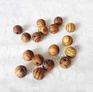 Bead, wood,pine (natural), 8mm round  . Sold per pkg of 200ps.