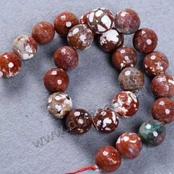 Bead,agate,brown color,10mm round, Sold per 5 strands.