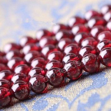 Bead, garnet (natural), wine red color, AAA  5mm smooth round, Sold per 15-inch strand