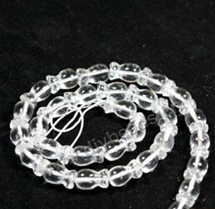 Bead,clear quartz crystal (natural), 8x13mm vase A grade. Sold per 16-inch strand