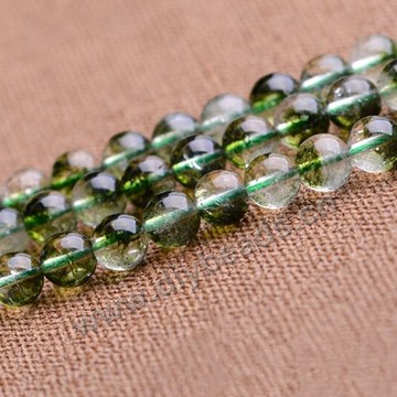 Bead,quartz (synthetic),crackle,dark green,6mm round. Sold per pkg 5 strands