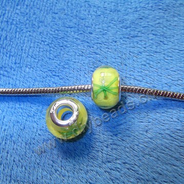 beads,glass,large hole beads yellow, 10x14mm. Sold per pkg of 100ps