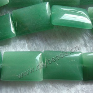 Bead, green aventurine (natural), 18x25mm puffed rectangle. Sold per 15-inch strand.