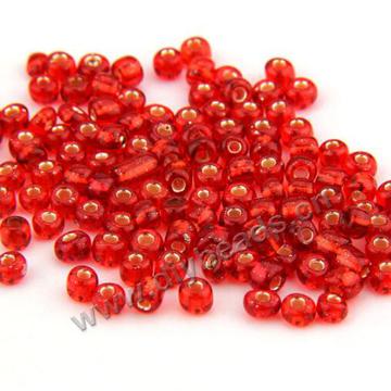 2mm round silver core colorful glass seed beads