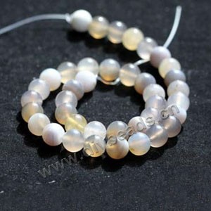 Bead, Botswana agate (natural), 8mm round. Sold per 16-inch strand.