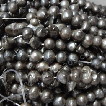 Pearl,cultured freshwater,grey,14mm broque, AA grade. Sold per pkg of one strand