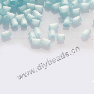 beads, Bugle bead, glass beads, light blue,silky luster and satin round #1(2x2mm) . Sold per pkg of 450 grams,approximately 30,000ps