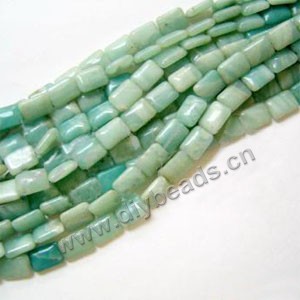Bead, amazonite (natural), 12x16mm rectangle. Sold per 15-inch(38cm) strand
