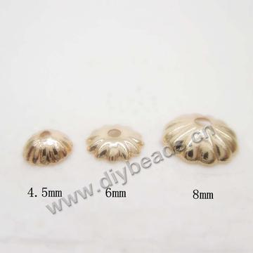 Wholesale Chinese 24K Gold Filled Flower holder beads torus for DIY jewelry making