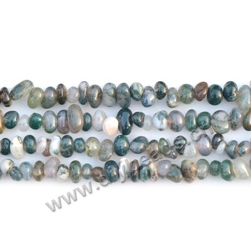 Bead,natural agate,green,smooth 6*10mm irregular,Sold per one strand.
