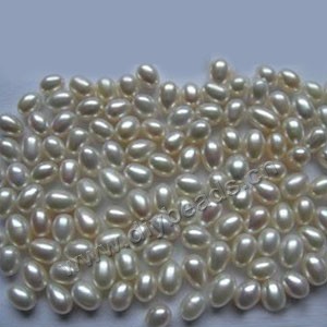 Pearl, cultured freshwater , white, 7-8mm  half-drilled teardrop, AAA grade. Sold per pkg of 4parirs