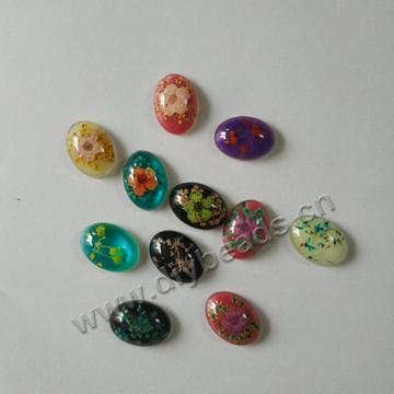Oval Fashionable High-end plastic resin dried flower rings accessories 