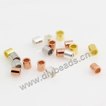 S925 Silver Crimp Tube Spacer Beads for jewelry findings