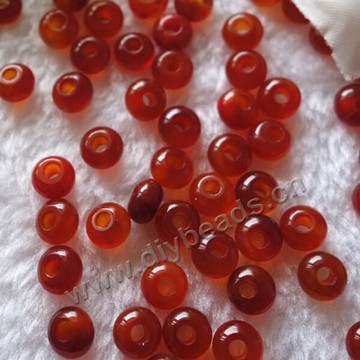 Bead,red agate, 6x9mm,wheel spacer beads,Sold per pkg 50pcs