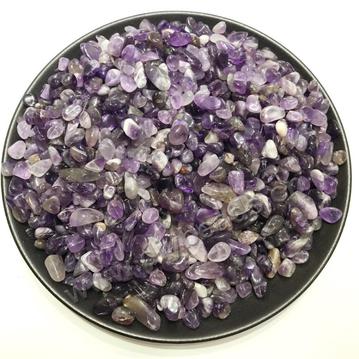 Bead Chips, Natural amethyst chips without hole, 5-8mm and 8-10mm. Sold per pkg of 5kgs