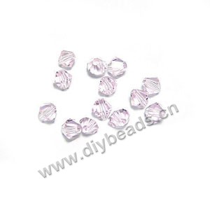 bead,glass,light pink,4mm hand-faceted bicone,sold per pkg 72ps,A grade